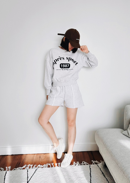 Light Grey Sweatshirt with Shorts