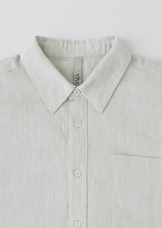 Chemise oversize à fines rayures